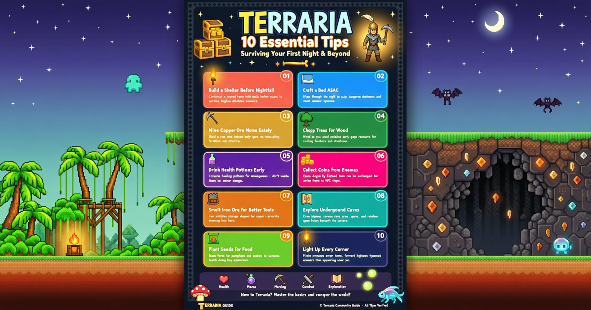 Terraria: 10 Essential Tips for Surviving Your First Night and Beyond